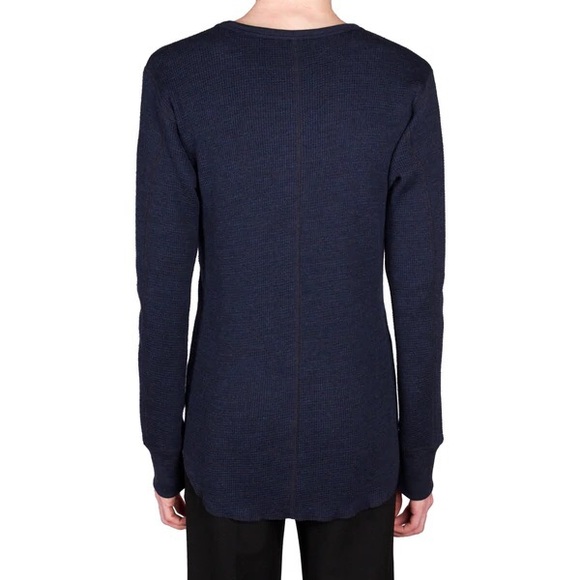 KAZUYUKI KUMAGAI ATTACHMENT black diagonal across hem Long Sleeve - Picture 1 of 6